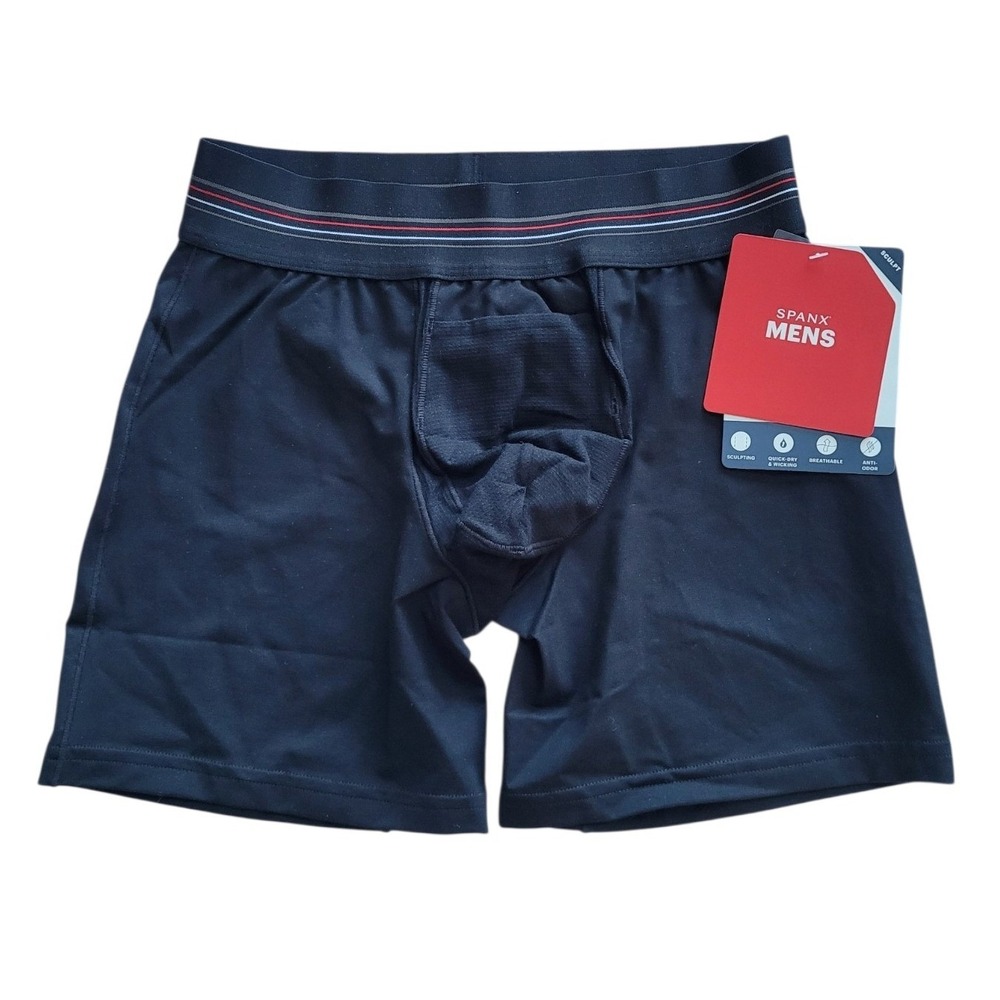 SPANX S Classic Black Sculpt Cotton Spandex Boxer Brief Men